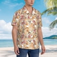 thumbnail image 5 of Daiia Seashells Hawaiian Shirt for Men Gentle Cotton Regular Short Sleeve Casual-X-Large, 5 of 9
