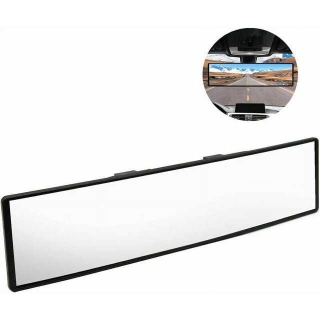 Espejo retrovisor antideslumbrante para automóvil, ajuste universal, vidrio HD con ángulo amplio panorámico para una visión interior clara, instalación rápida
