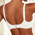 thumbnail image 4 of Qgtaibl Women's No Underwire Invisible Bra Adjustable Wide Straps Smooth Molded Cups Seamless Bras 2-Hook Back Closure Soft Daily Bralette White S, 4 of 5