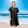 thumbnail image 4 of Surf Poncho Changing Robe Lightweight with Wetsuit for Swim Surfing Outdoor Black, 4 of 8