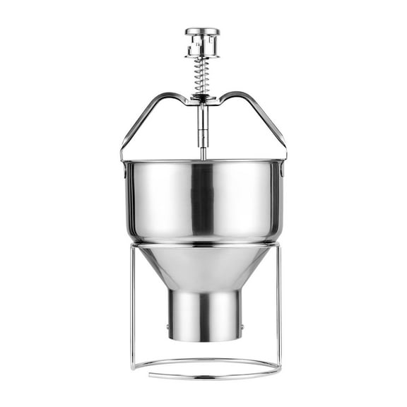 LYYHTY Manual Donut Maker, Stainless Steel 2.4L Batter Dispenser for Doughnut Shaping, 6 Adjustable Thickness Settings, One-Hand Operation for Bakery, Café & Food Stands