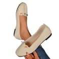 thumbnail image 4 of Daily Outing Comfortable Lightweight Dress Shoes Plus Size Shallow Cut Wide Width Spring Summer Beige 7, 4 of 9