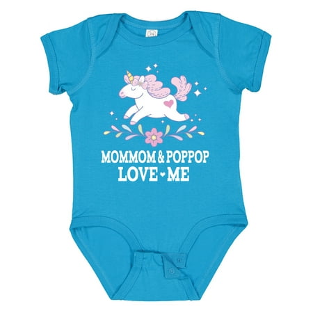 

Inktastic MomMom and PopPop Love Me Unicorn Gift Baby Girl Bodysuit
