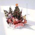 thumbnail image 2 of Tarjeta de felicitación de Navidad para mujer, tarjeta de felicitación creativa para fiesta de Navidad, tres decoraciones, tallado de papel, regalo de cumpleaños festivo, 2 of 3