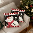 thumbnail image 4 of Tarmeek Christmas Pillow Covers 18x18 Inch Christmas Decorations, Seasonal Winter Xmas Holiday Decor Snowman Throw Pillow Covers for Home Decor Christmas Decorations Indoor, 4 of 6