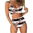 thumbnail image 2 of Traje de baño de dos piezas para mujer, cómodo, con pecho alto, en contraste OAVQHLG3B Store lin121212, 2 of 4