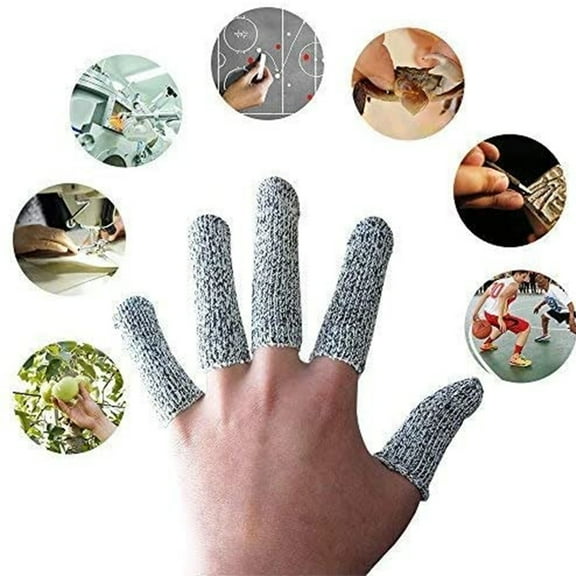 Effective Finger Care UltraPET Covers Five-Level Anti-Cutting, High Elasticity, Grey Color, 5Pcs