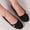Black, variant on Womens T Strap Shoes Round Toe Pull-On Flat Lightweight Breathable Summer
