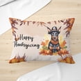 thumbnail image 3 of Happy Thanksgiving Doberman Pinscher Welcome Thankful Fall Autumn Pumpkin Pillow Cushion Double Sided Doberman Dog Lover Gifts Throw Pillow - 02021, 3 of 4