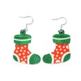thumbnail image 2 of Honeeladyy 2Pcs Christmas Dangle Earrings for Women 2024 New Xmas Stockings Drop Jewelry Gifts Colorful Sparkling Silvered Plated Earrings Christmas New Year Birthday Party Gift, 2 of 6