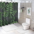 thumbnail image 7 of Orinice Shower Curtains, Nordic Turtle Back Leaf Eucalyptus Leaf Spring Feather Leaf Banana Leaf Decoration Bath Curtain  Polyester Fabric for Bathroom Curtain Set with 12 Hooks 60x72, 7 of 7