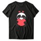 thumbnail image 5 of Camiseta estampada de manga corta con estampado de animales para mujer, cuello redondo, informal, suelta, blusas, camisas, túnicas Pompotops hkajfhjk462441, 5 of 5