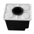 thumbnail image 4 of Cubo de cultivo hidropónico, macetero hidropónico, contenedor versátil, contenedor reutilizable para plantas. Negro con tapa de 1 agujero, 4 of 9
