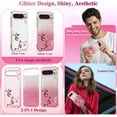 thumbnail image 3 of for Google Pixel 9 Case Clear Glitter Shiny Aesthetic Google Pixel 9 Phone Case Silicone Soft Floral Transparent Shockproof Cover Purple Slim for Women (Pink), 3 of 7