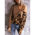 thumbnail image 3 of Womens Cold Shoulder Oversized Turtleneck Sweaters Long Sleeve Chunky Solid Color Knitted Pullover Outwear Coat, 3 of 4