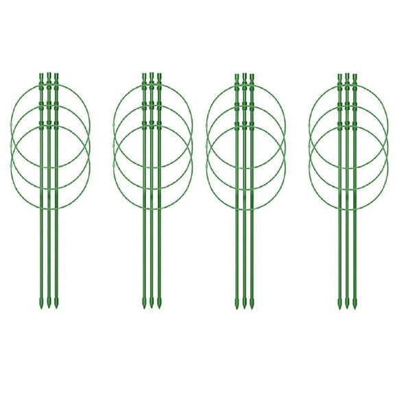 4pcs Tomato Plant Support Cage With Adjustable Ring Deformable Plant Bracket Climbing Vegetables Flowers Stakes Vines Stand