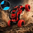 thumbnail image 5 of Double Sided Remote Control Stunt Car, 360°Rotating Flip RC Vehicle with Bright LED Lights, Rechargeable Off Road Toy Car, Kids Birthday Gifts, All Terrain Stunt Toys for Indoor Outdoor Play, 5 of 7