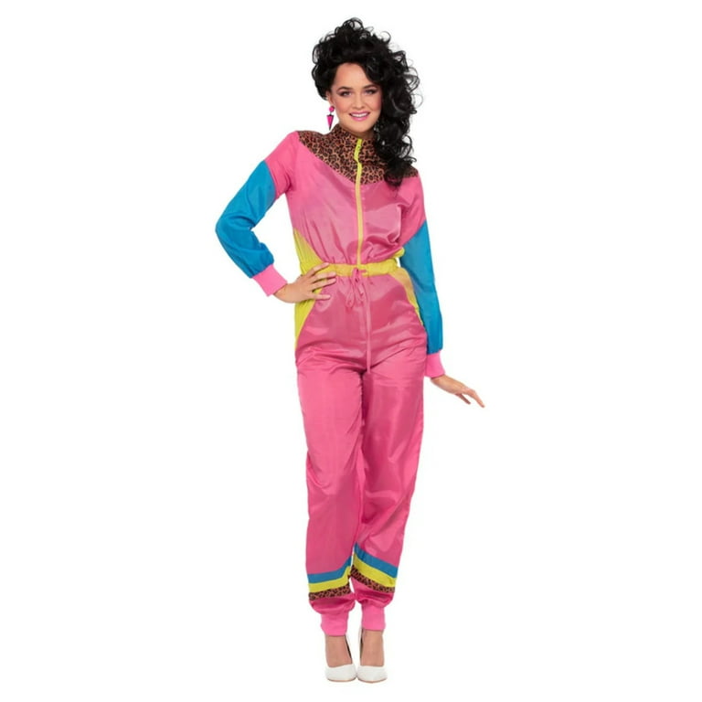 80s Colour Block Pink Ski Shell Suit Costume 80s Colour Block Pink Ski Shell Suit Costume