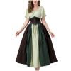 thumbnail image 1 of Costumes Médiévaux Renaissance pour Femmes Robe Manches Trompette Gothique Rétro Corset à Lacets, 1 of 10