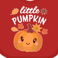 thumbnail image 4 of Inktastic Cute Little Pumpkin with Fall Leaves Boys or Girls Baby Bib, 4 of 4