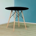 thumbnail image 2 of Mesa De Comedor Redonda Estilo Eames Minimalista Moderna negro 6.49 pulg Pido Todo E-MDCR4M-WH, 2 of 6