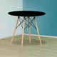 thumbnail image 2 of Mesa De Comedor Redonda Estilo Eames Minimalista Moderna negro 6.49 pulg Pido Todo E-MDCR4M-WH, 2 of 6