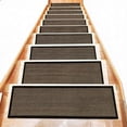 thumbnail image 4 of Linen Imitation Stair Mat, Household Non-Slip Stair Tread Mat, Door Mat, Kitchen Anti-skid Mat, Safe for Elders and Pets, Reusable Floor Mat for Home Entryway, Easter Decor, 30*8in, Black, 4 of 6