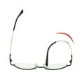 thumbnail image 6 of Reversal Frame Blue light Blocking Reading Glasses for Women Designer Metal Oval Readers Eyglasses Frame, 6 of 8