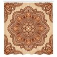 thumbnail image 3 of Ambesonne Ethnic Shower Curtain, Mandala Paisley Floral Art, 69"Wx84"L, Dark Brown Pale Brown, 3 of 3