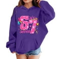 thumbnail image 2 of 67 Niños con capucha Niñas 6 7 Meme Sudadera cómoda manga larga Suéteres divertidos 6 7 Número impreso Novedad manga larga con capucha Suéter de moda cómodo (De color púrpura oscuro,7-8 años), 2 of 4