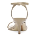 thumbnail image 2 of SAM EDELMAN Womens Beige Cushioned Ankle Strap Rayelle Kitten Heel Buckle Leather Heeled Sandal 9 M, 2 of 4