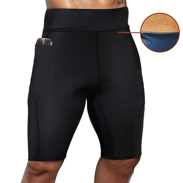 Men's Workout Sauna Hot Sweat Thermo Shorts Body Shaper Neoprene ...