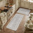 thumbnail image 2 of BERTHMEER Kitchen Rugs for Floor 2 Piece, 17.3"x30"+17.3"x47" Anti Fatigue Waterproof Black Kitchen Mats, Non Slip Comfort Standing Mat Rug for Home, Sink, Laundry, Black, 2 of 7