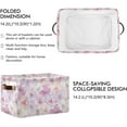 thumbnail image 3 of GZHJMY Collapsible Storage Basket Petal Rectangular Storage Bins Baskets Toys Storage Bins with Handles for Bedroom Home Office 2PCS, 3 of 7