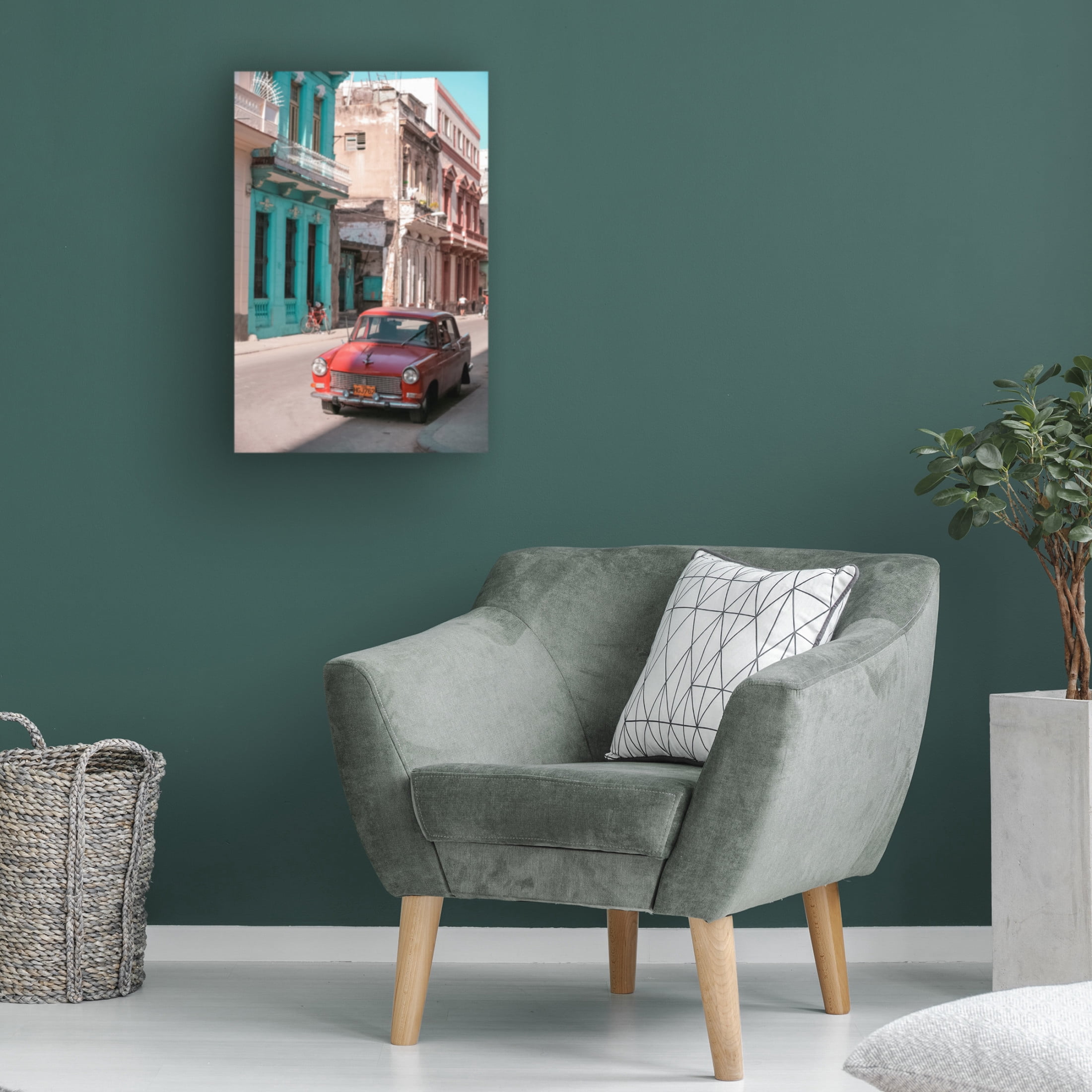 Canvas Wall Art - Alexander Yakovlev 'Cuban Car 7' Wall Art for Living Room, Bedroom, or Office Décor by Trademark Fine Art - 12 x 19 Inches