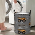 thumbnail image 5 of Sikiie Construction Machines Print Round Dirty Clothes Basket, Waterproof Standing Foldable Storage Basket, for Laundry Room, Bedroom, Bathroom Storage-Small, 5 of 6