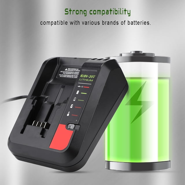 10.8-20V Li Ion Battery, Charge Quickly, ABS Material, Rigorously Tested, US EU UK AU Plug, Wide Voltage, Compact Design