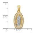 thumbnail image 2 of 10k With Rhodium Cubic Zirconia Micropave Guadalupe Pendant Necklace 22.52mm long Pendant for Women, 2 of 2