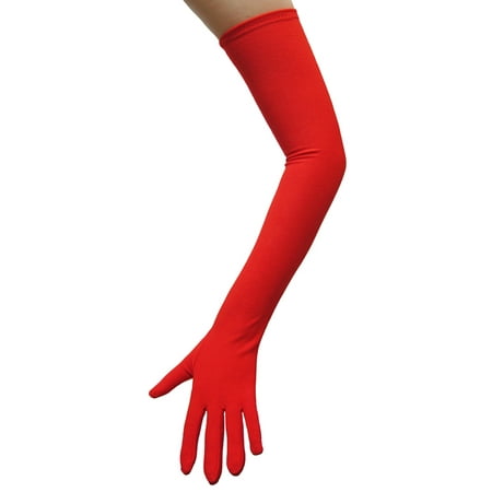 SeasonsTrading Red Costume Gloves (Opera Length) - Prom, Dance,