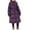 Purple, variant on PINQI Girls Long Padded Coats Quilted Warm Puffer Outwear Teen Kids Zip up Hooded Warm down Jackets Windproof Thick Coats