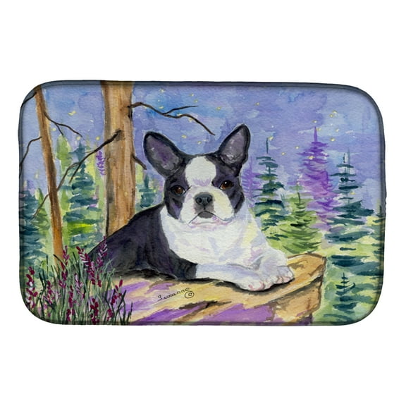 Boston Terrier Dish Drying Mat