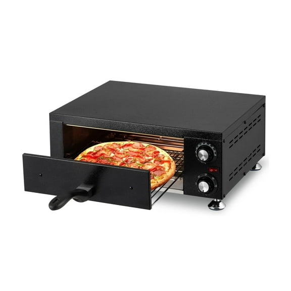 Home Electric Pizza Oven,Commercial Pizza Oven Countertop, Stainless Steel Electric Pizza Oven, Indoor Pizza Maker with Crumb Tray, Timer, Single Deck Layer Pizza Cooker for Home Restaurant