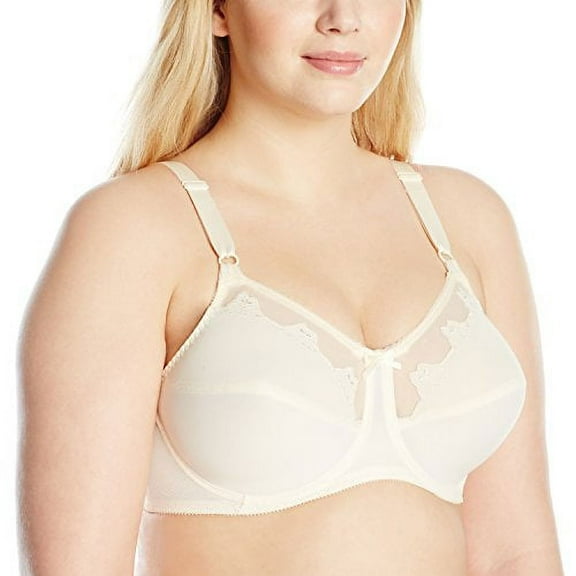 Women's Flower Underwire Bra, Light Beige, 42DD