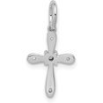 thumbnail image 3 of 14k White Gold .03ct. Diamond Cross Charm - 17.5mm Natural Diamonds, 3 of 6