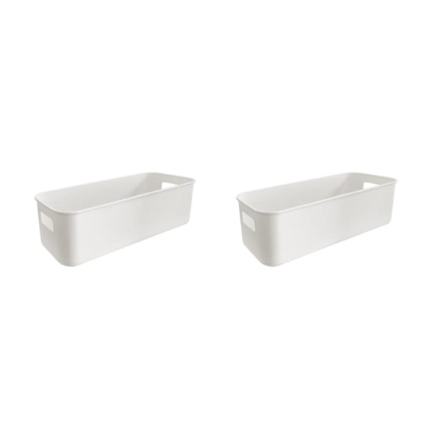 Matsuzay White Durable Storage Box Storage Suitable Non-toxic And Box Odorless Non-Toxic Friendly For Basket Sturdy Handles And Blanco 2piezas