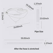 Portable Shampoo Basin, Hair Washing Shampoo Bowl with Adjustable Strap Tube Earplugs, Collapsible Shampoo Trays No Spills, for Elderly Disabled Pregnant Injured