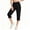 Black, variant on Women's Cargo Capris Hiking Pants Lightweight Quick Dry Outdoor Waterproof Athletic Travel Casual Drawstring Elastic Waist Loose Comfy Cute Cropped Pants with Multi Pockets