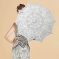 thumbnail image 5 of Shooting Props Photography Decorative Umbrella for Weddings and Dance Events - Elegant Lace Design with Wooden Handle for Stunning Photoshoots, 5 of 7