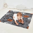 thumbnail image 2 of Halloween Gray Ghosts Cats and Pumpkins Blanket,Comfortable Soft Flannel Throw Blanket,All Season,Warm Lightweight Blankets for Sofa Bed Couch Living Room Chair,30"x40", 2 of 4