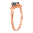 thumbnail image 2 of Galaxy Gold Size 10.5  14K Solid Rose Gold Ring with Natural Diamonds & Oval Lab. Grown  Alexandrite, 2 of 5